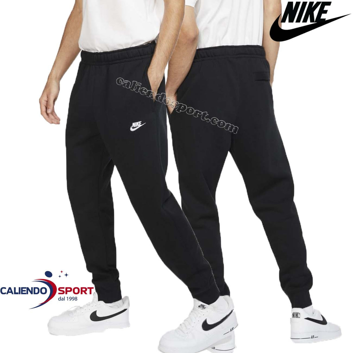 PANTALON DE SURVÊTEMENT EN COTON POLAIRE CLUB NOIR NIKE BV2671 010