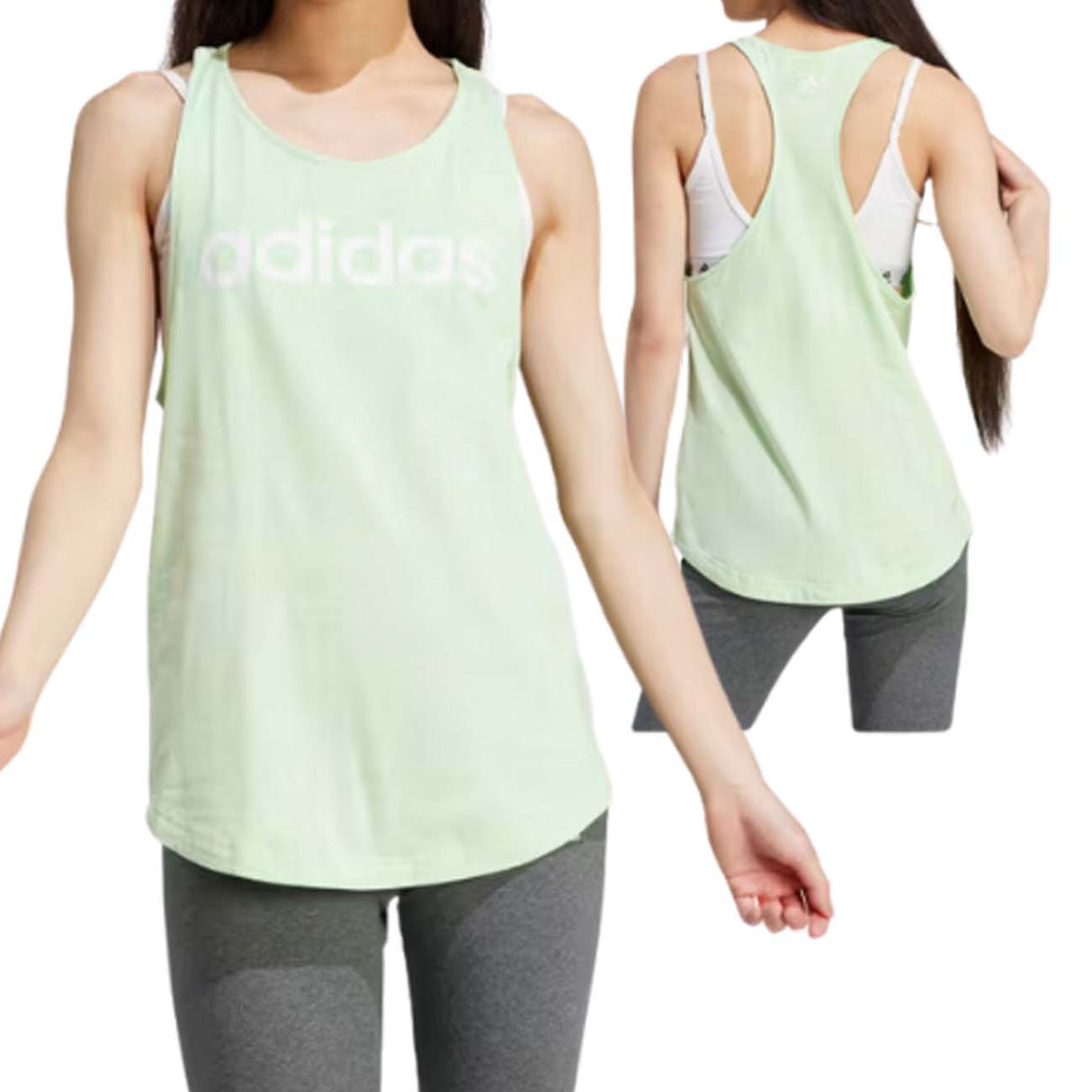 CANOTTA DONNA ADIDAS IS2089 ESSENTIALS CON LOGO AMPIO