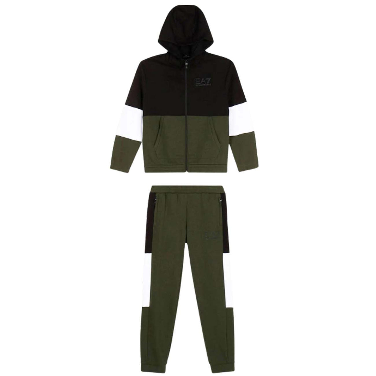 TUTA ARMANI EA7 RAGAZZI I23 6RBV61 BJEXZ COTONE FELPATO