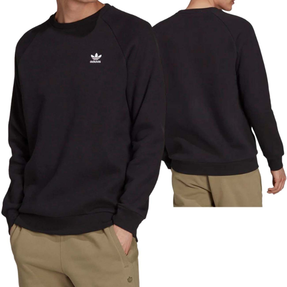 SWEAT-SHIRT EN COTON POLAIRE ADIDAS H34645 ADICOLOR NOIR