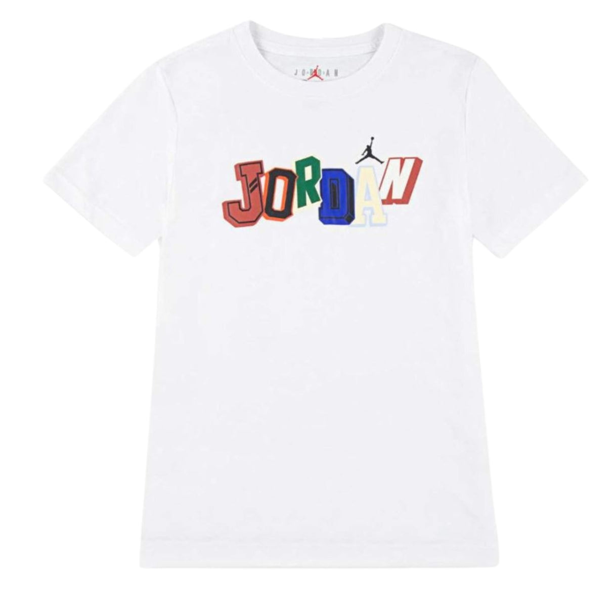 T-SHIRT RAGAZZI JORDAN 95D728-001 BIANCO COTONE