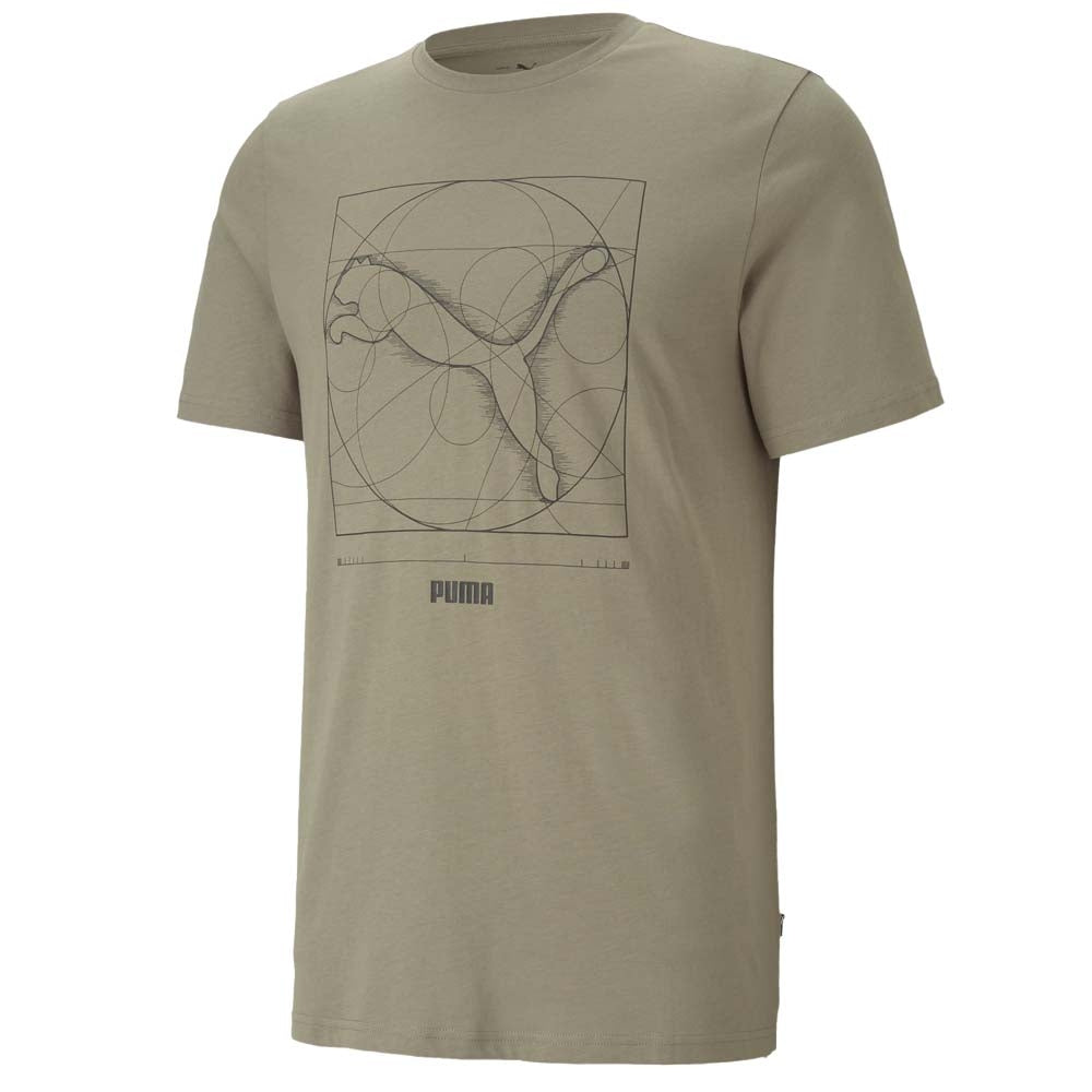 T-SHIRT PUMA 587775 RENAISSANCE CAT TEE NOIR VERT BLANC