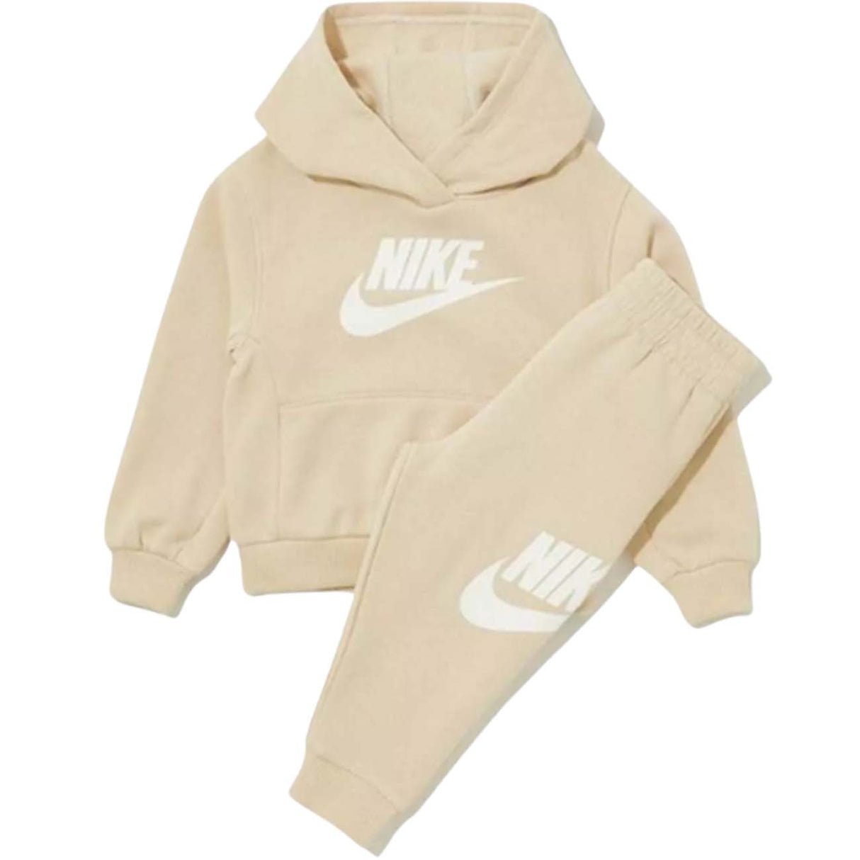 TUTA BAMBINI NIKE 66L595 X5C BEIGE COTONE GARZATO