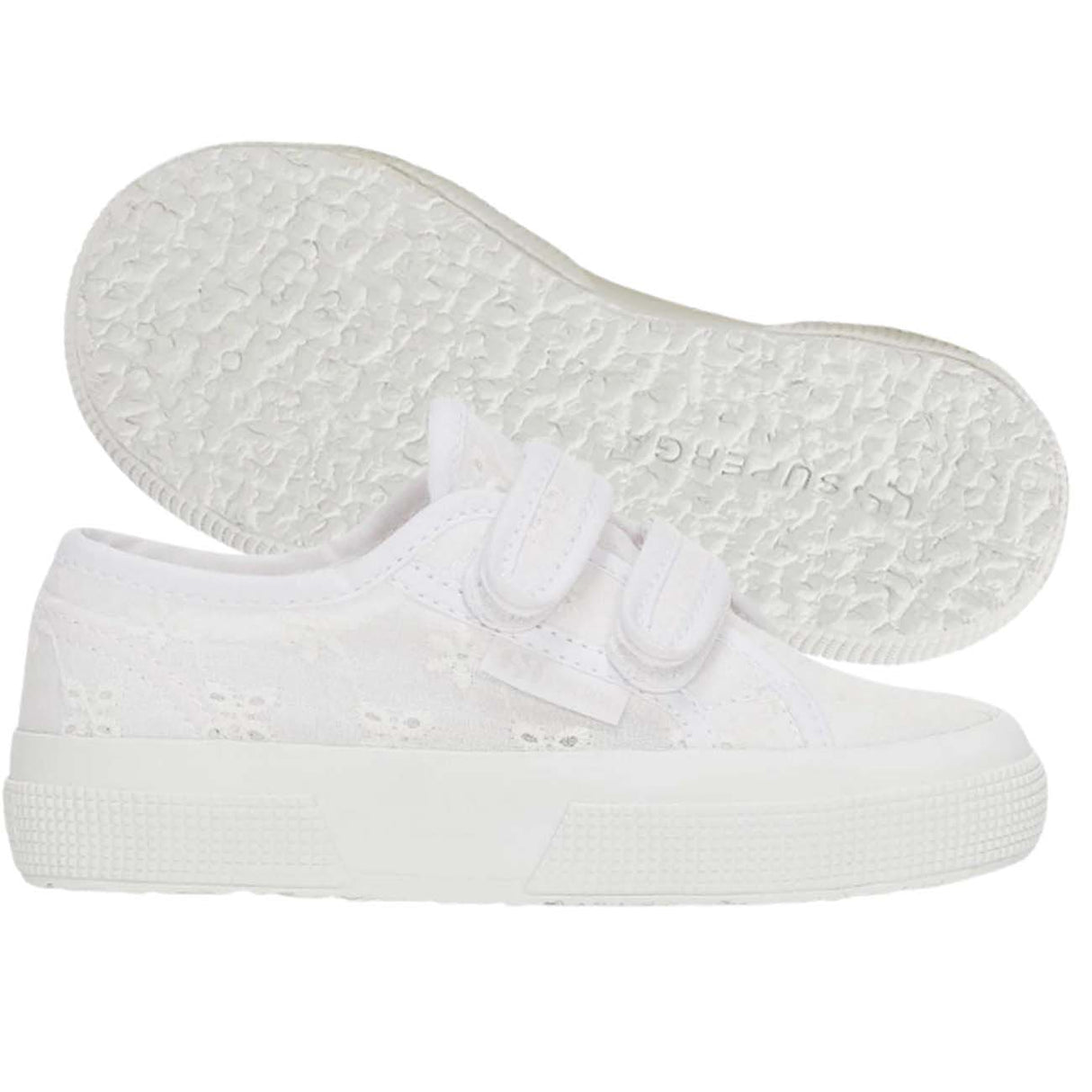 SCARPA BAMBINE SUPERGA S5137FW 2750 STRAPPO BIANCO