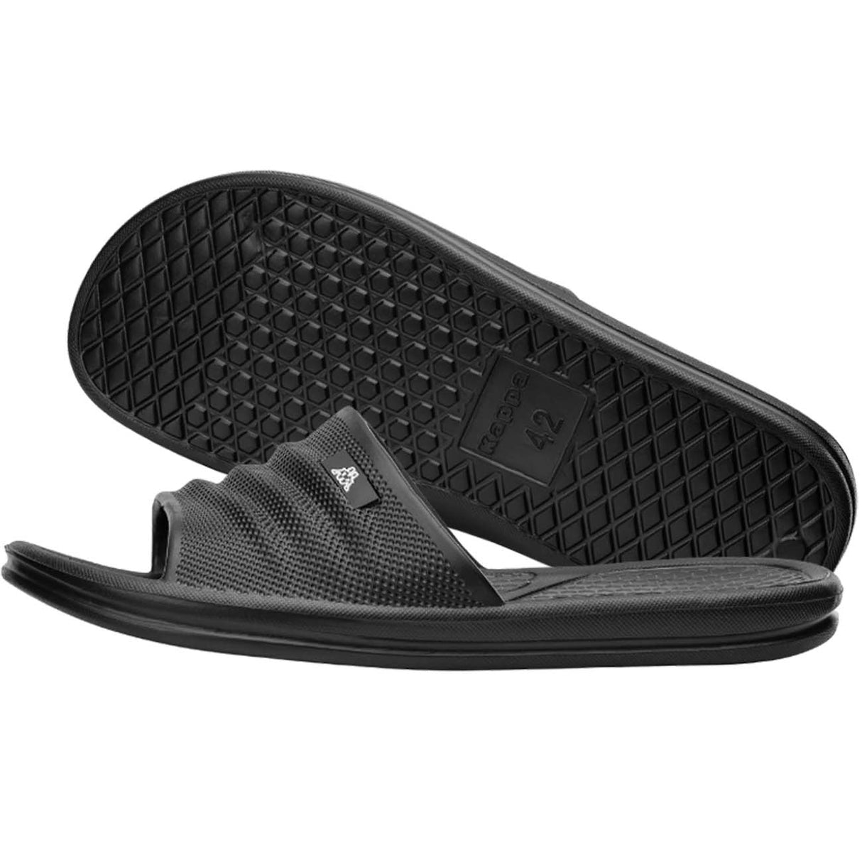 CIABATTE KAPPA 381N2SW A0C LOGO RINTO NERO UNISEX