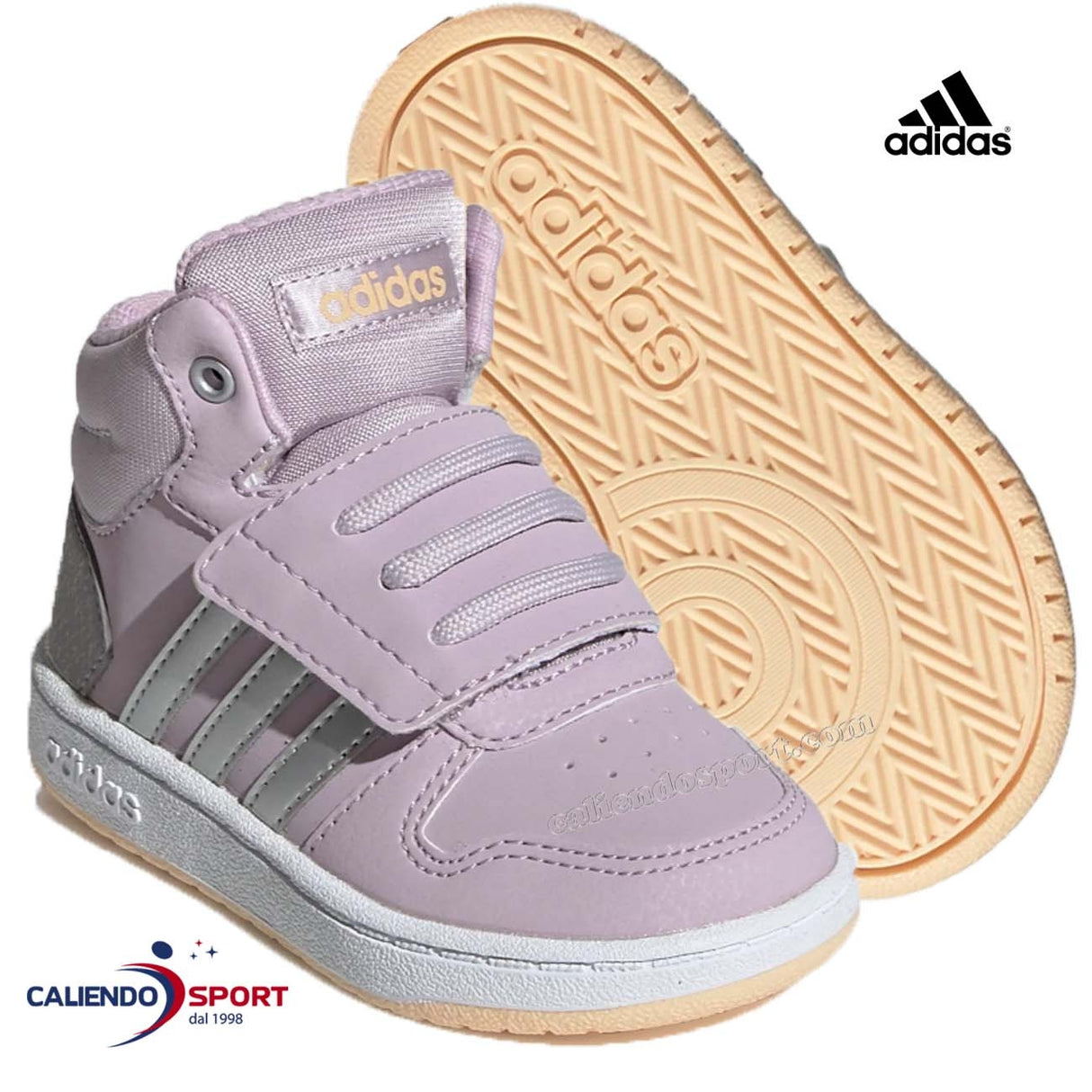 ADIDAS EE9602 HOOPS MID 2.0 PINK GIRLS SHOES