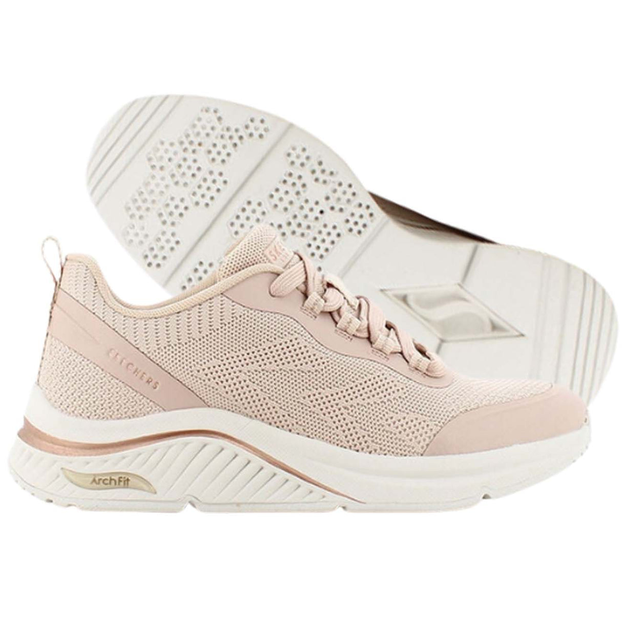 SCARPA DONNA SKECHERS 155567 NAT ARCH FIT S MILES BEIGE