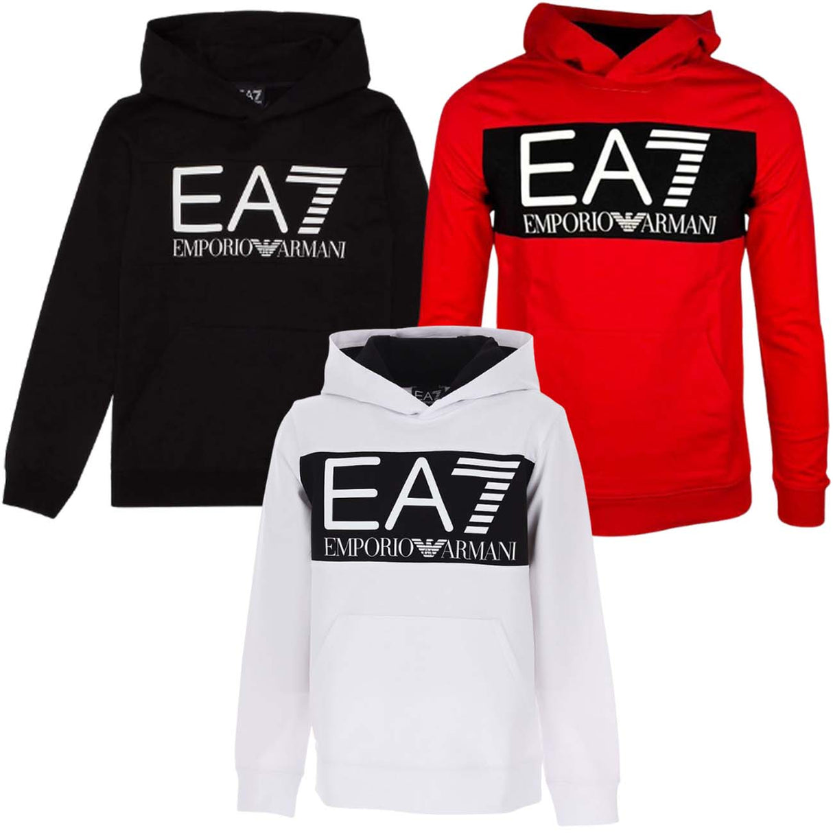 ARMANI EA7 6LBM64 BJ05Z BRUSHED COTTON BOYS SWEATSHIRT