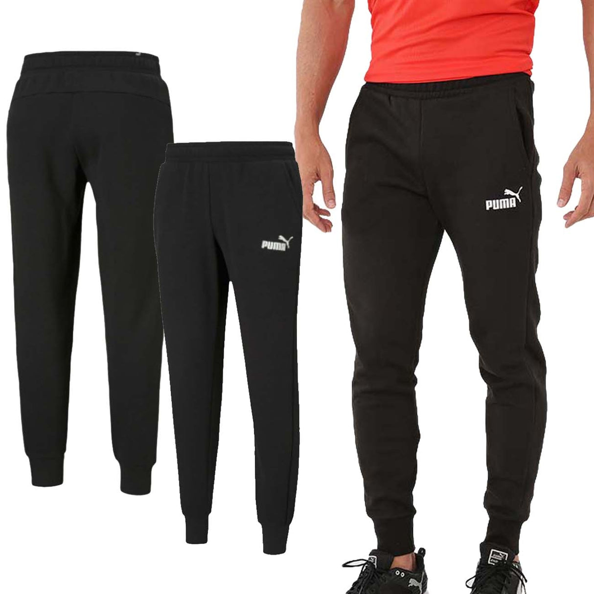PANTALONE PUMA 586748 01 ESSENTIAL SLIM COTONE FELPATO