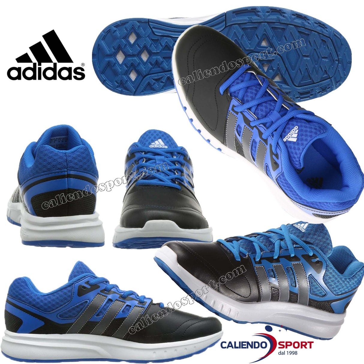 CHAUSSURES DE RUNNING ADIDAS AF3855 POUR HOMMES BLEU NOIR CUIR GYM SPORT
