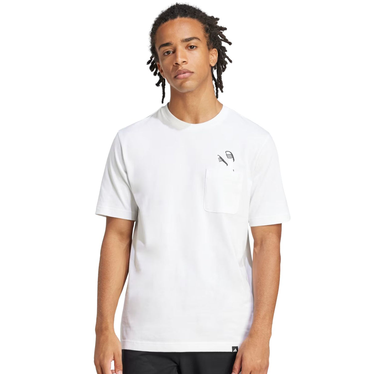 T-SHIRT ADIDAS JC5282 GRAFICA CON TASCHINO BIANCO