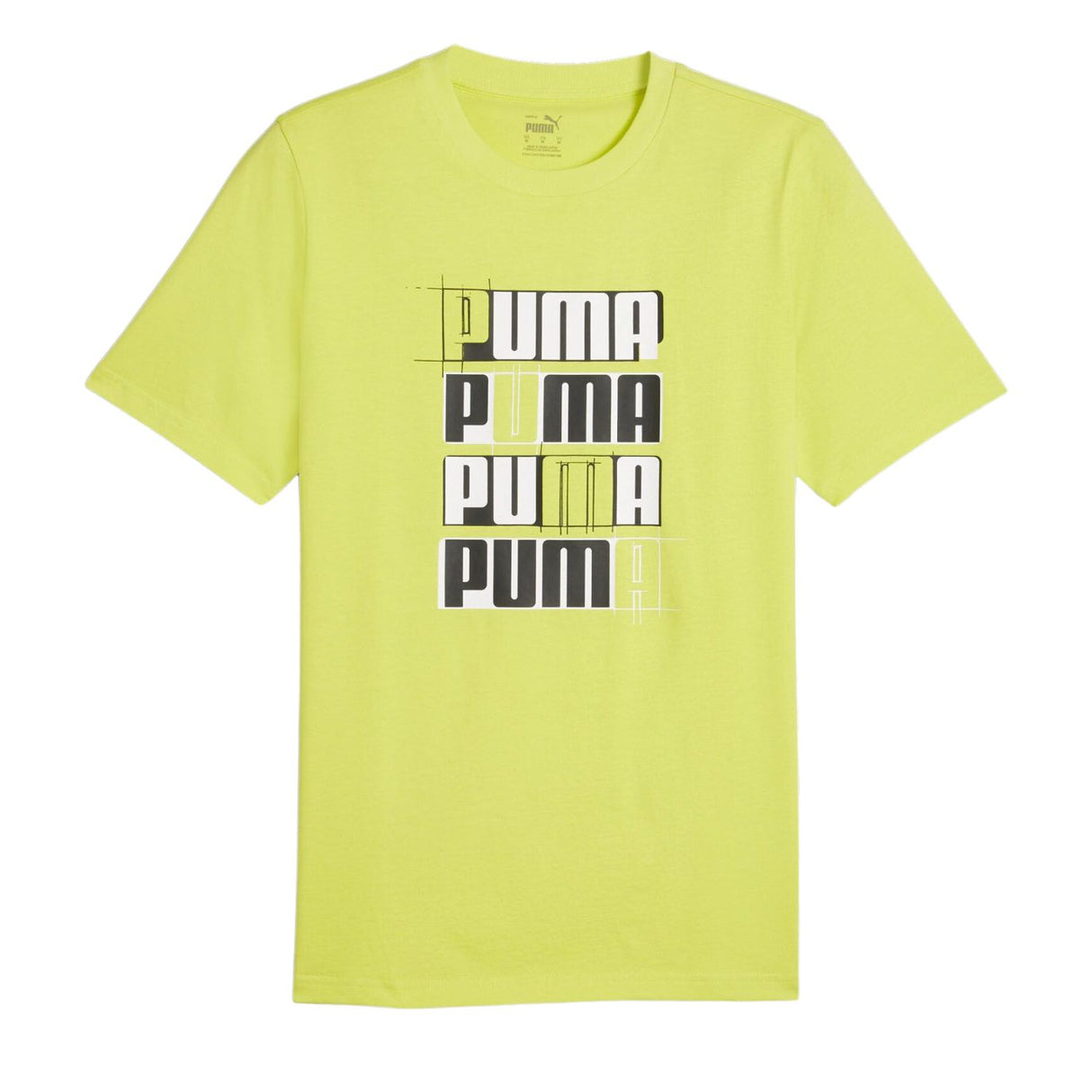 T-SHIRT PUMA 678976 38 GRAFHIC SUMMER VERDE FLUO COTONE