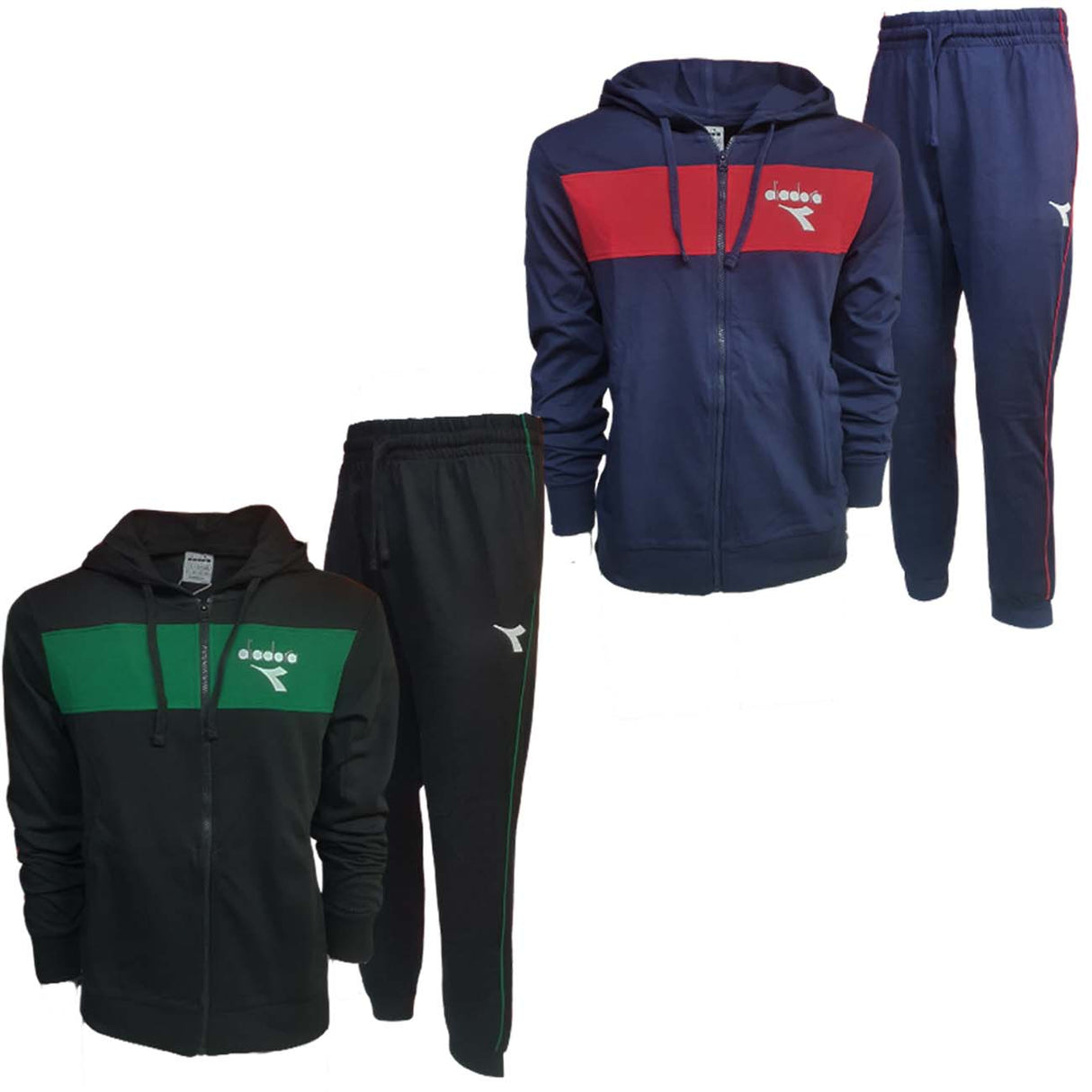 TUTA DIADORA 182072 HD FZ COTONE BLU NERO