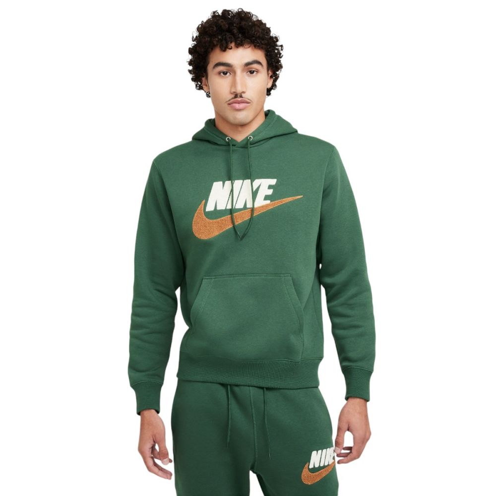 FELPA NIKE FN3104 323 CLUB COTONE FELPATO VERDE