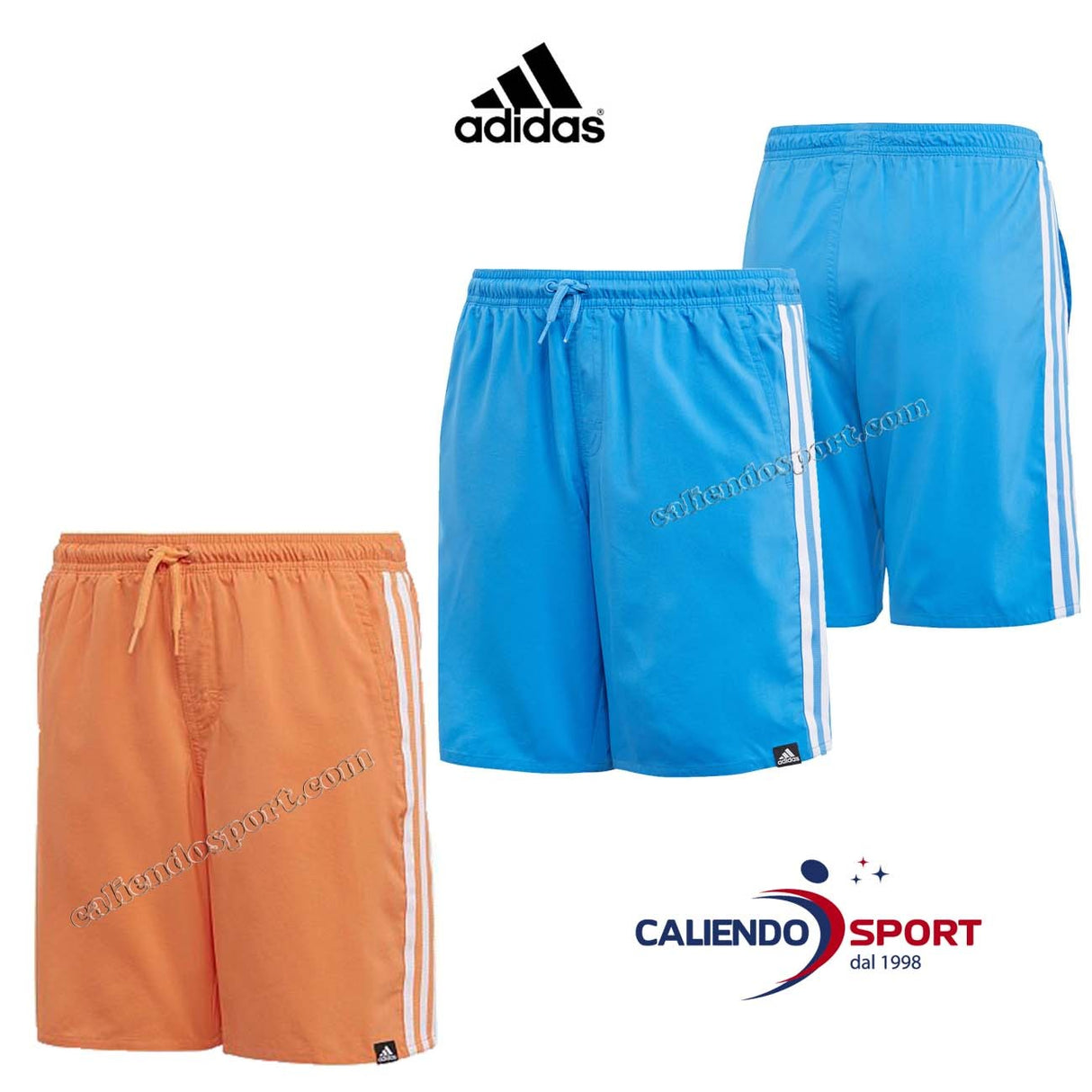 MAILLOT DE BAIN ADIDAS ENFANT DQ2982 DQ2981 BLEU ORANGE GARÇONS