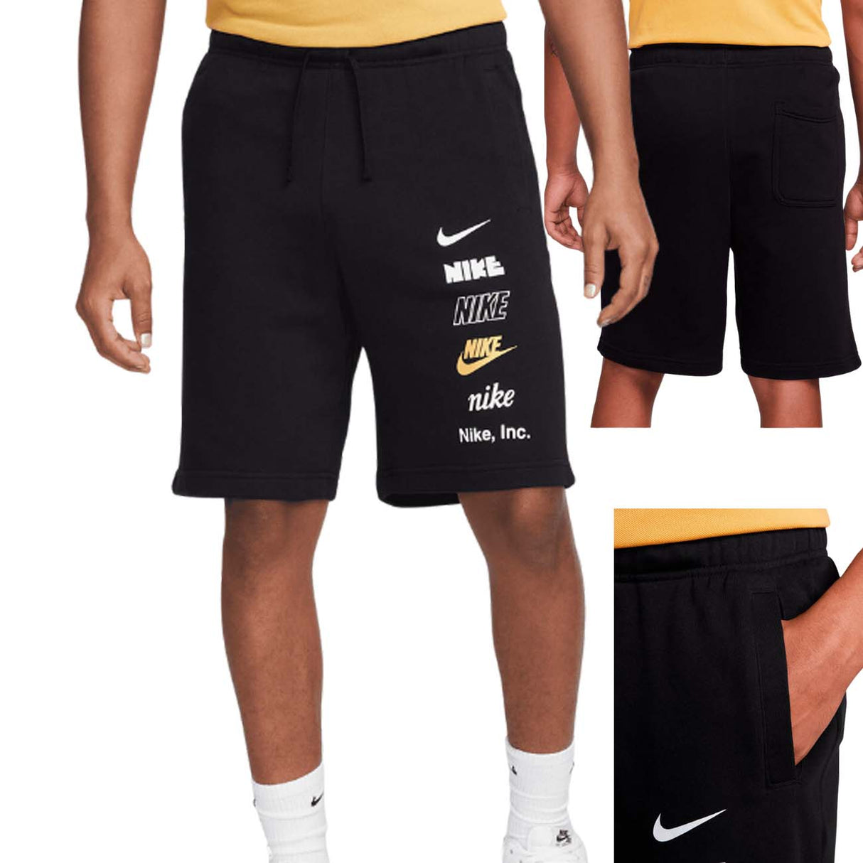 SHORT EN COTON BROSSÉ NIKE FB8830 010 CLUB