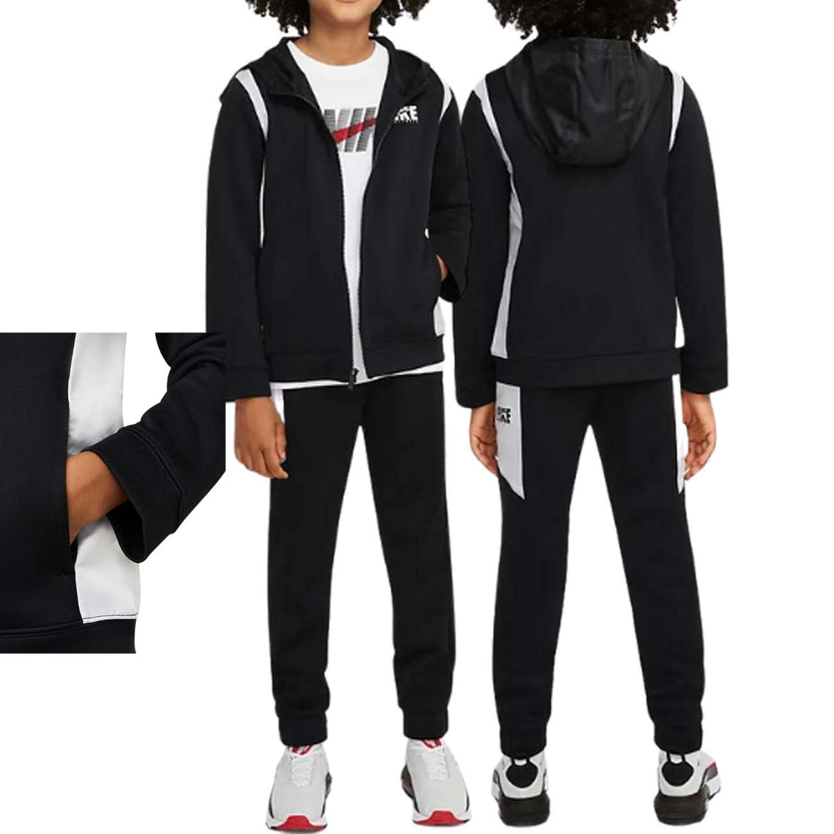 NIKE DD8567 010 SPORTSWEAR BLACK ACETATE BOYS TRACKSUIT