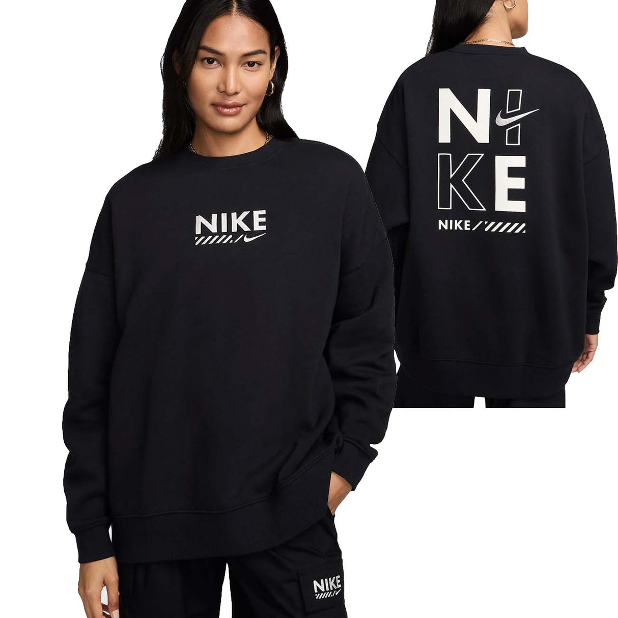 FELPA DONNA NIKE HM4318 010 SPORTWEAR NERO FELPATO