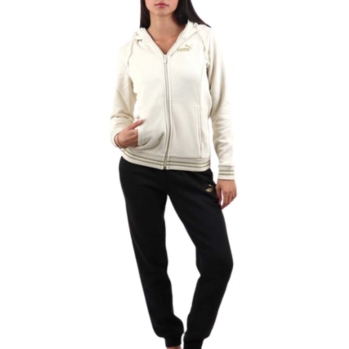 TUTA DONNA PUMA 684764 87 EWW GLITTER COTONE FELPATO