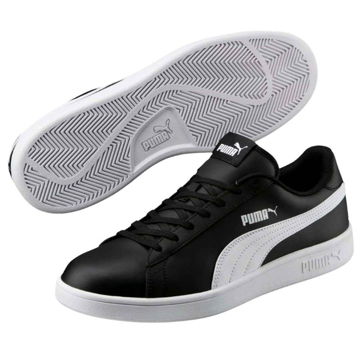 SCARPA PUMA 365215 04 SMASH V2 L NERO BIANCO