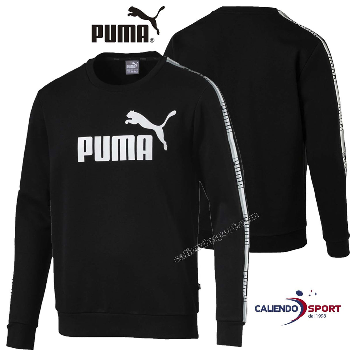 SWEAT-SHIRT HOMME PUMA 852415 01 BLACK TAPE CREW SWEAT COL ROND-
