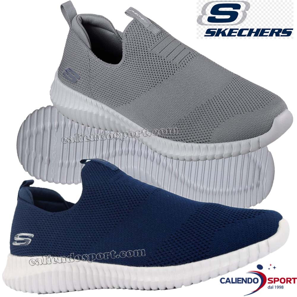 CHAUSSURES SKECHERS HOMMES 52649 ELITE FLEX WASICK CHAR NVY GRIS BLEU