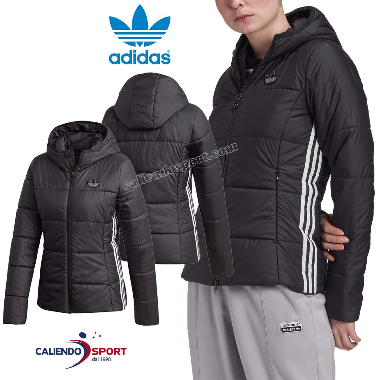 GIUBBOTTO DONNA ADIDAS GD2507 NERO ORIGINALS GIACCA