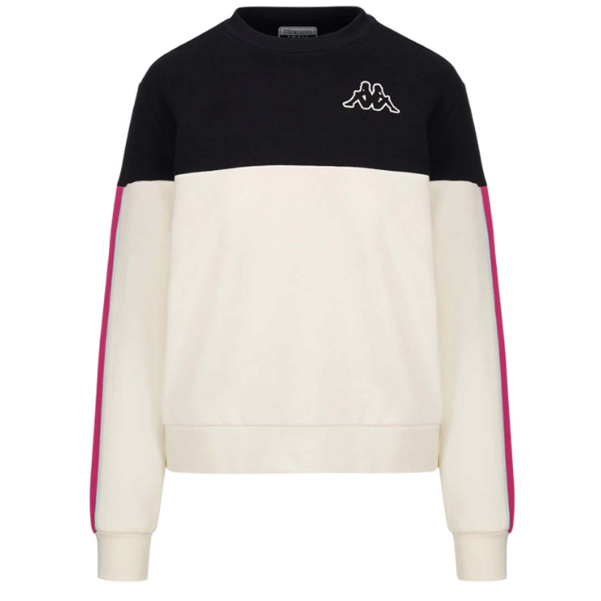 FELPA DONNA KAPPA 381U2WW A0I COTONE GARZATO BIANCO