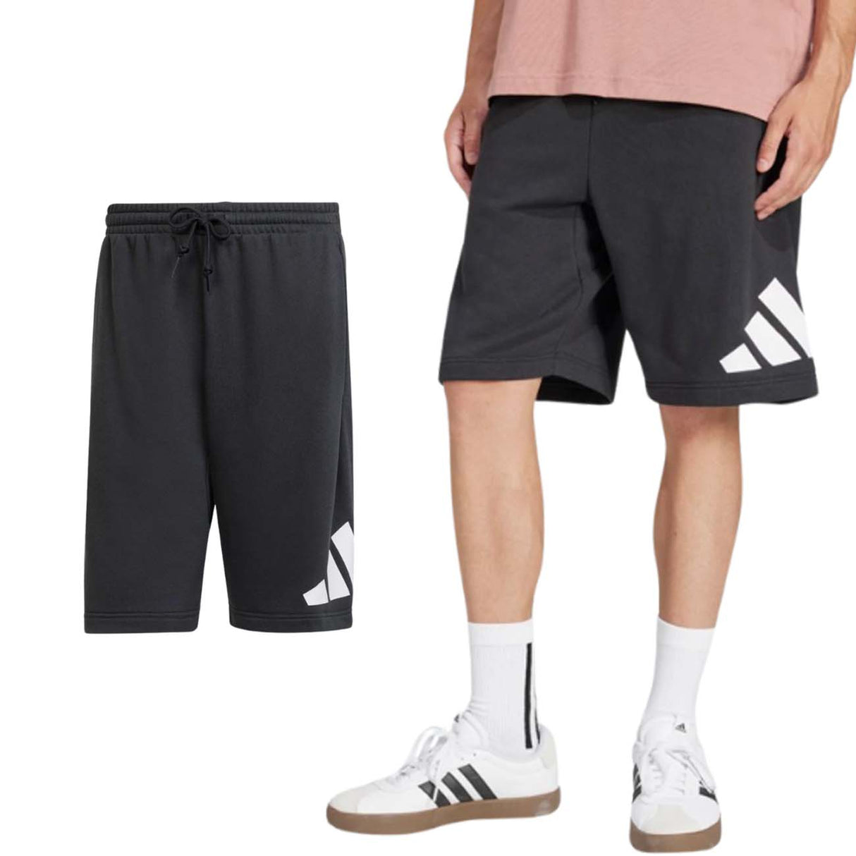 ADIDAS JE8956 BIG LOGO BLACK SHORTS