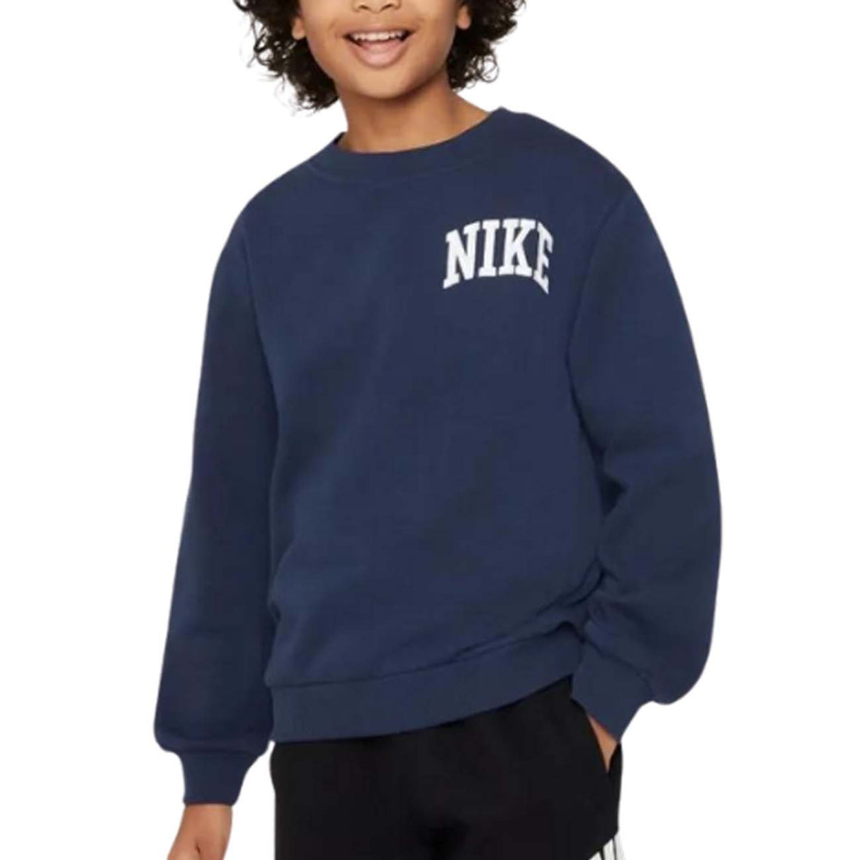 FELPA RAGAZZI NIKE HJ3144 410 SPORTWEAR COTONE GARZATO UNISEX