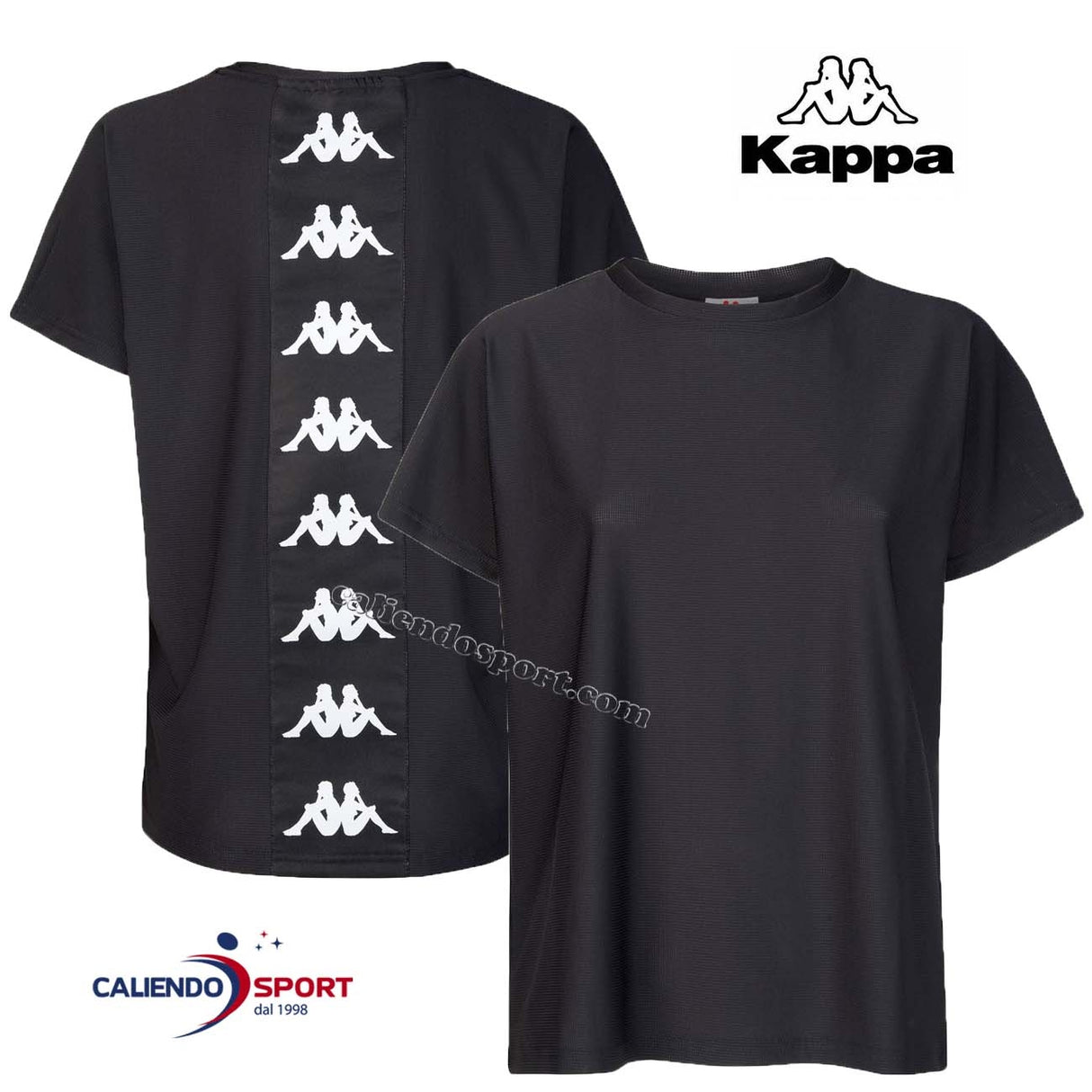 T-SHIRT SPORT NOIR KAPPA 304TIK0 AAL
