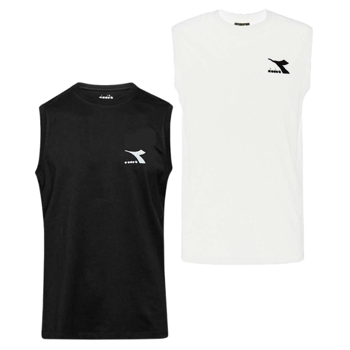 CANOTTA DIADORA 179758 CORE ESSENTIAL COTONE BIANCO E NERO