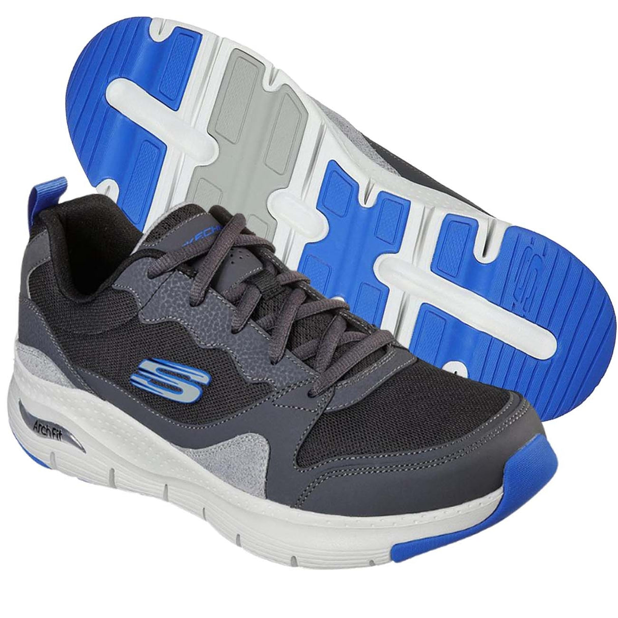 CHAUSSURE SKECHERS 232204 BKGY ARCH FIT GRISE