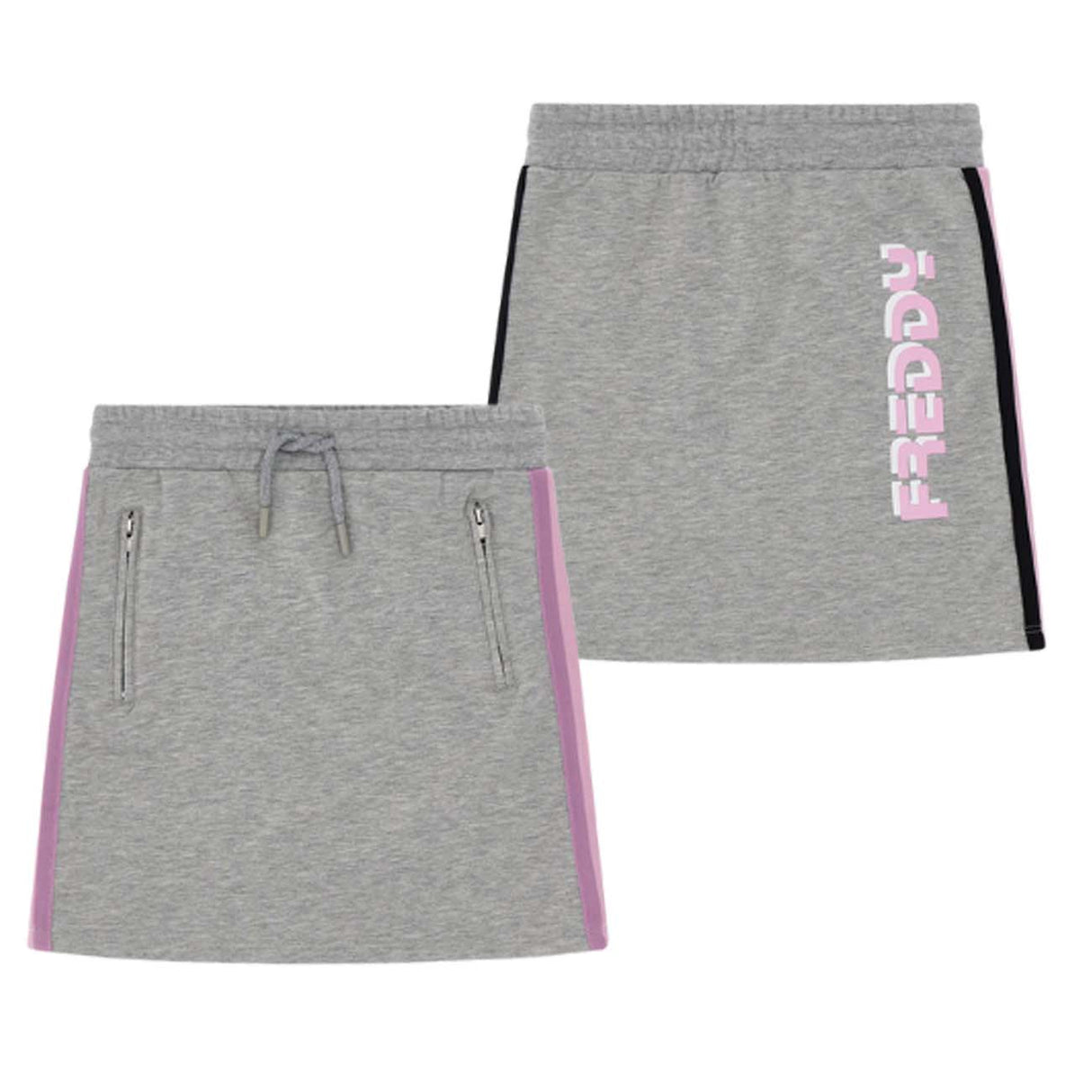 JUPE FILLE FREDDY FR0494 COTON BROSSÉ