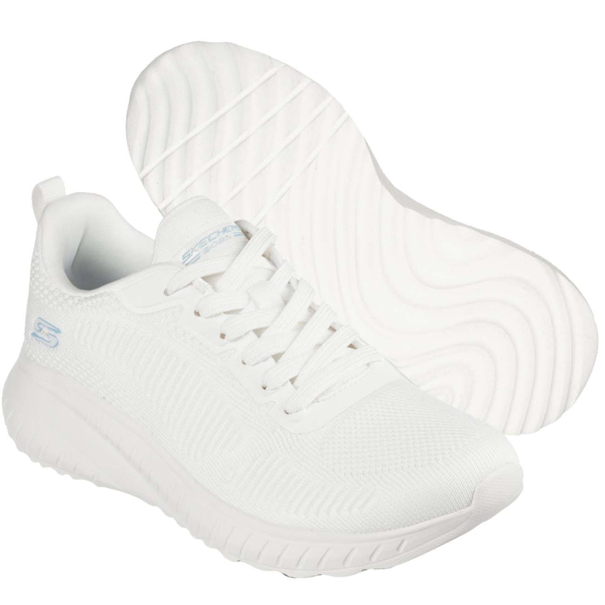SCARPA DONNA SKECHERS 117209 OFWT FACE OFF BIANCO