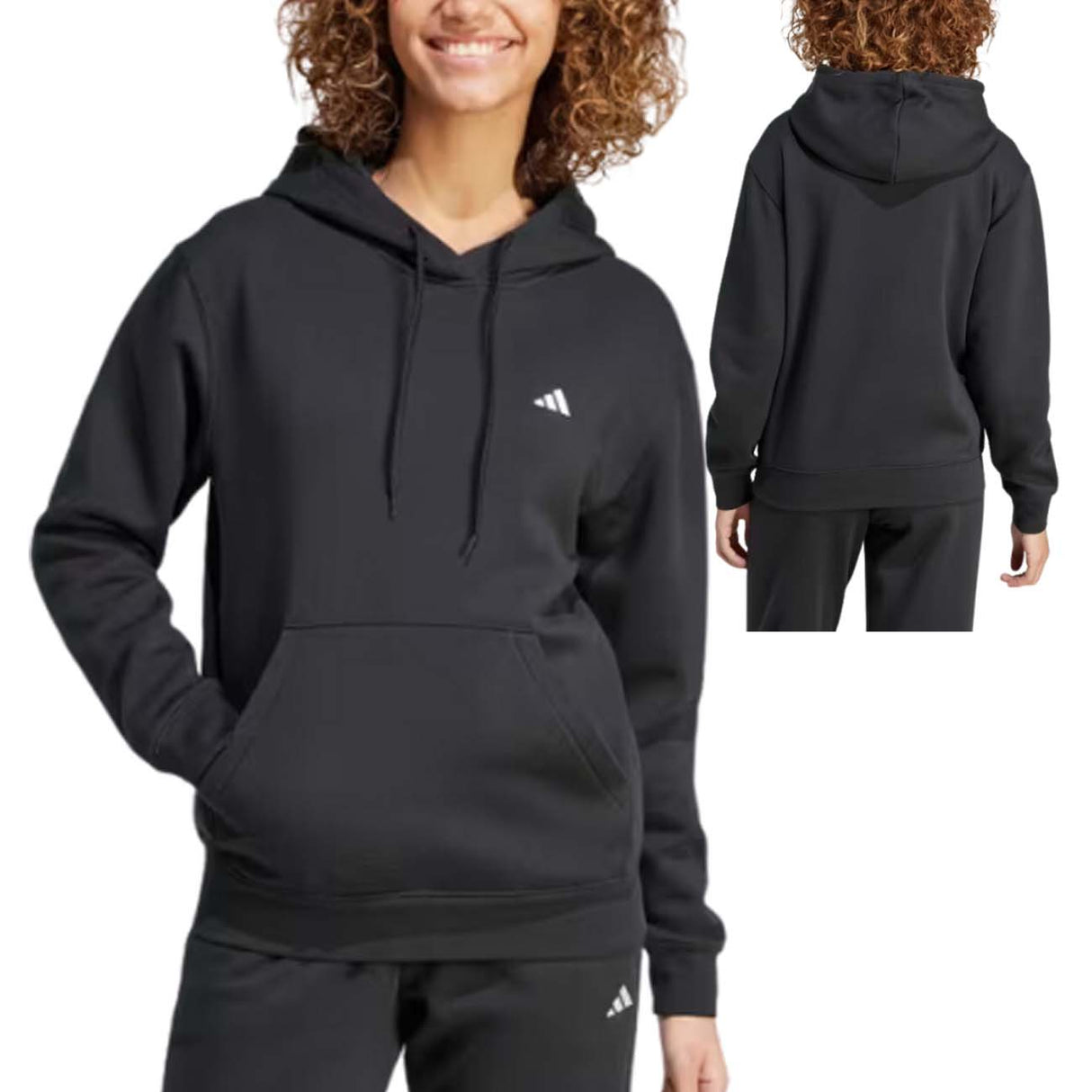 FELPA DONNA ADIDAS IW0220 LOGO ESSENTIALS COTONE FELPATO