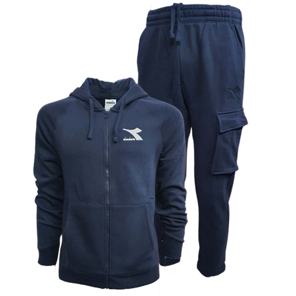 SURVÊTEMENT DIADORA 179848 AVEC POCHES POLAIRE COTON BLEU NOIR