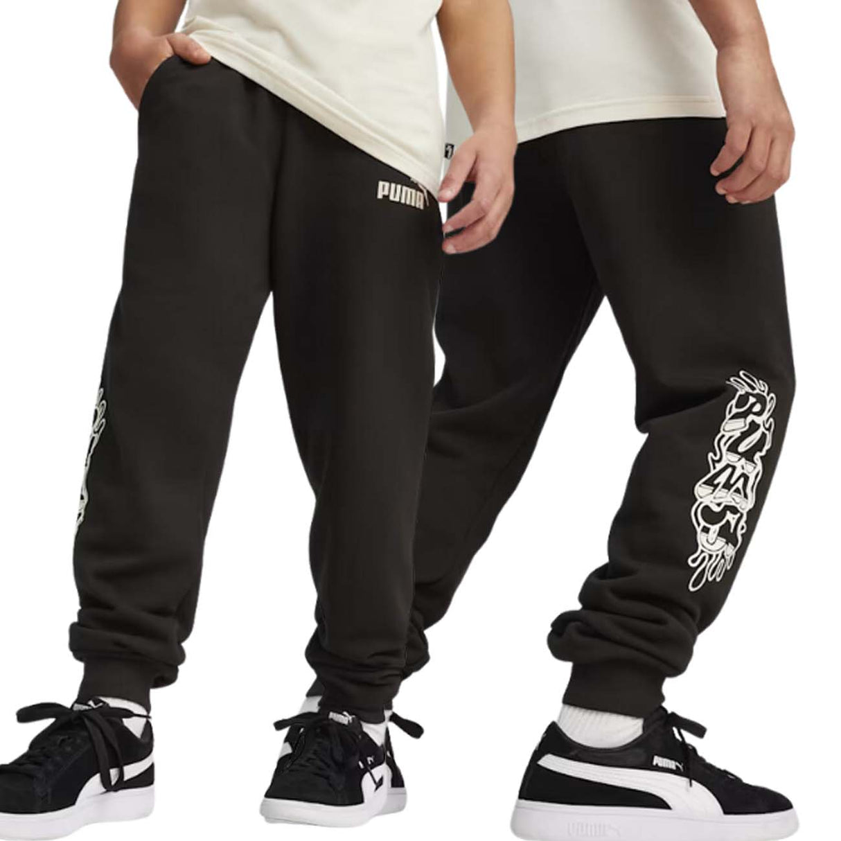 PANTALONE RAGAZZI PUMA 679246 01 ESS+MID 90S COTONE GARZATO