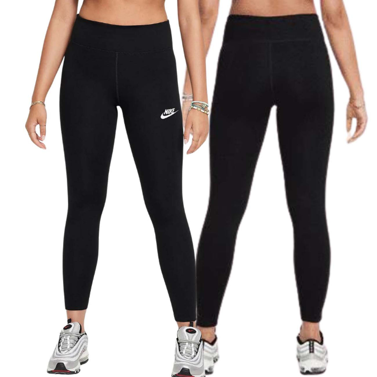 LEGGINGS DONNA NIKE FZ5583 010 CLASSIC NERO SPORT