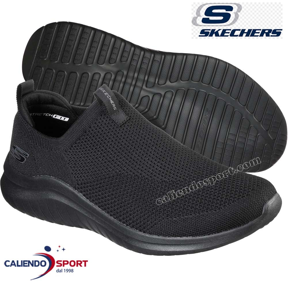 SKECHERS SHOE 232047 BBK AIR COOLED MEMORY FOAM