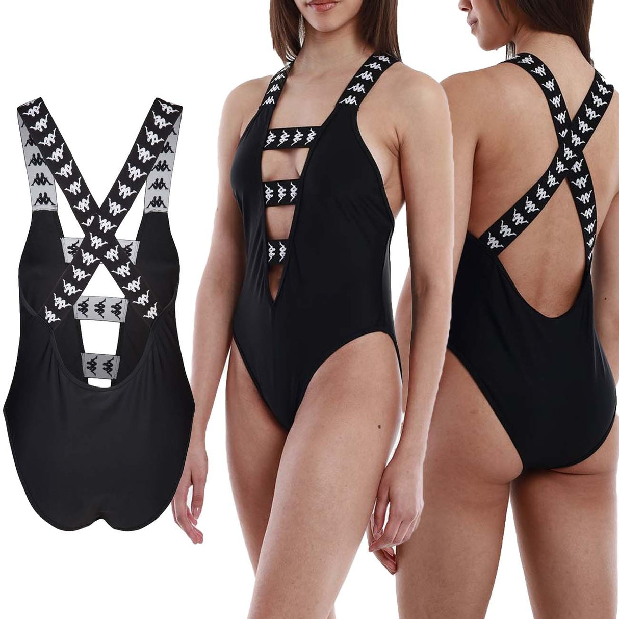 MAILLOT DE BAIN FEMME KAPPA 304S6B0 222 BLACK CORLY BAND