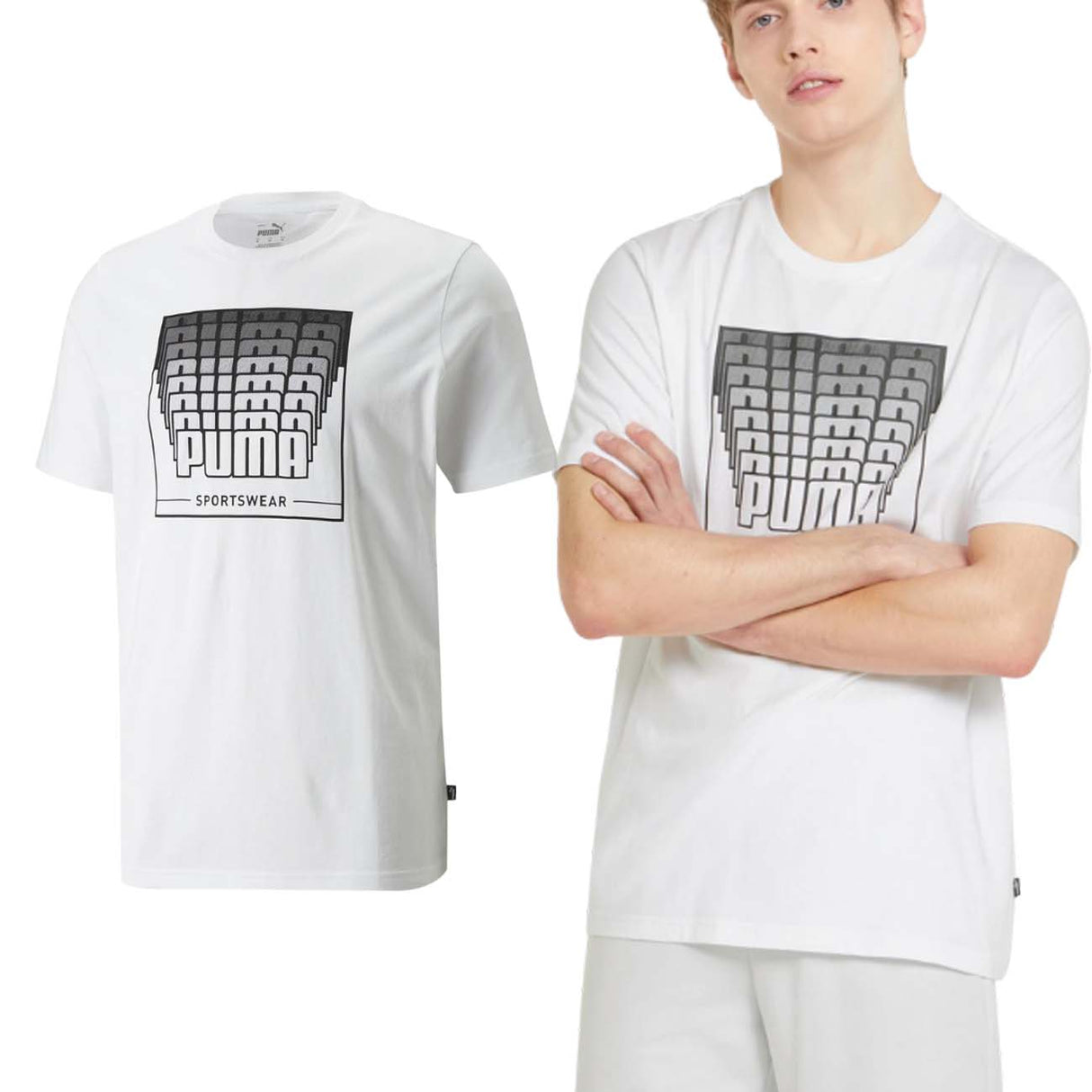 T-SHIRT PUMA 848564 02 WORDIMG GRAPHIC BIANCO