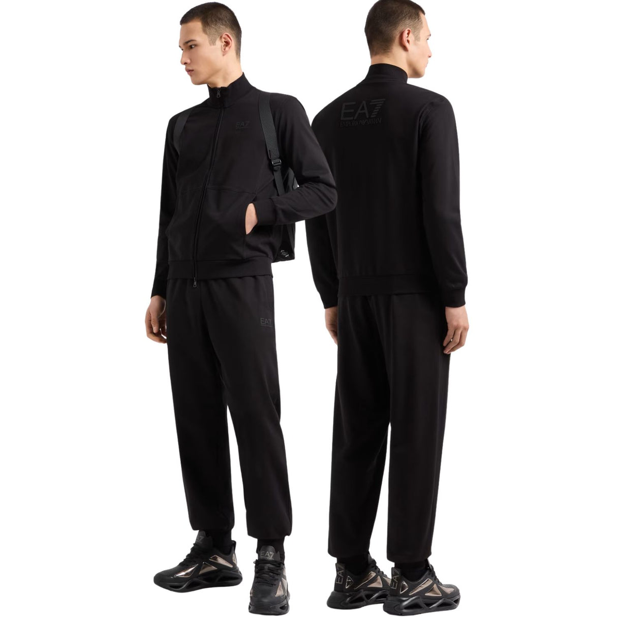 TUTA ARMANI EA7 E25 7M000235 UC001 COTONE NERO