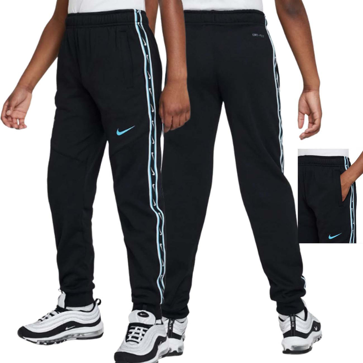 NIKE DZ5623 011 SPORTWEAR REPEAT BLACK BOYS PANTS