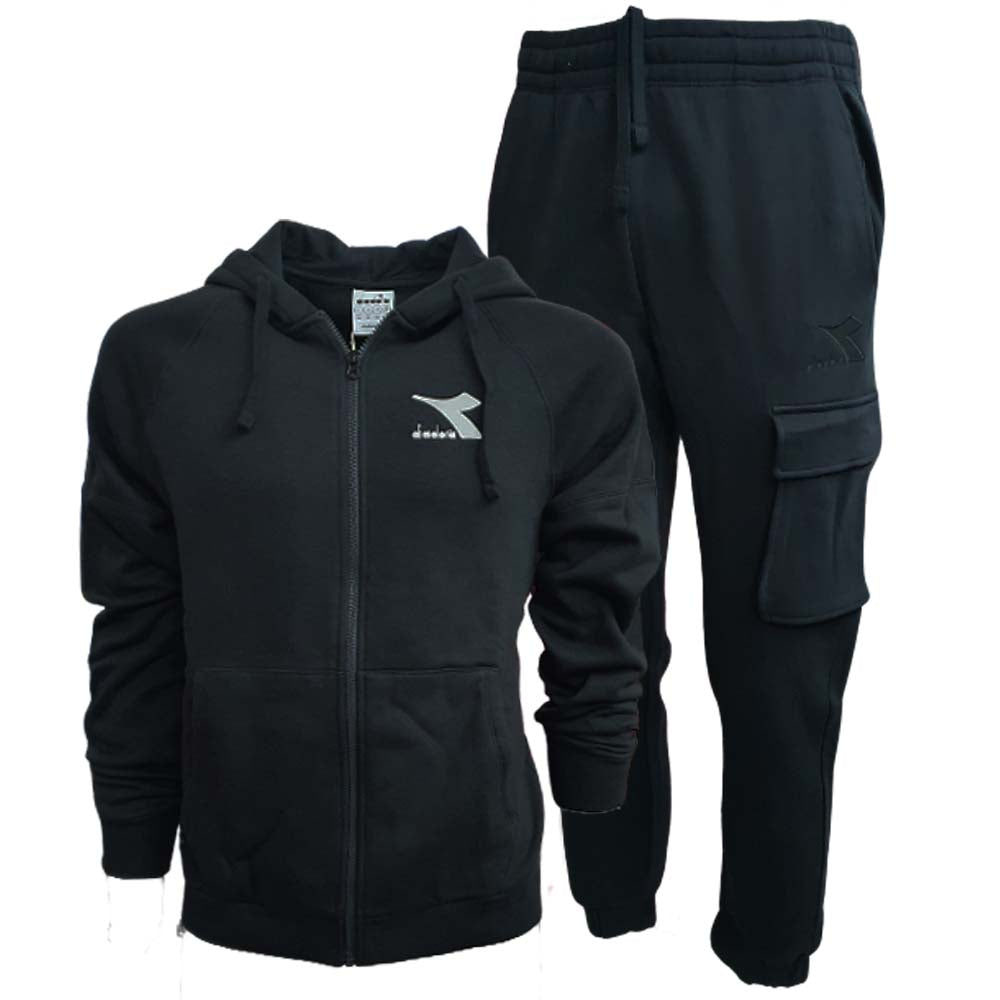 SURVÊTEMENT DIADORA 179848 AVEC POCHES POLAIRE COTON BLEU NOIR