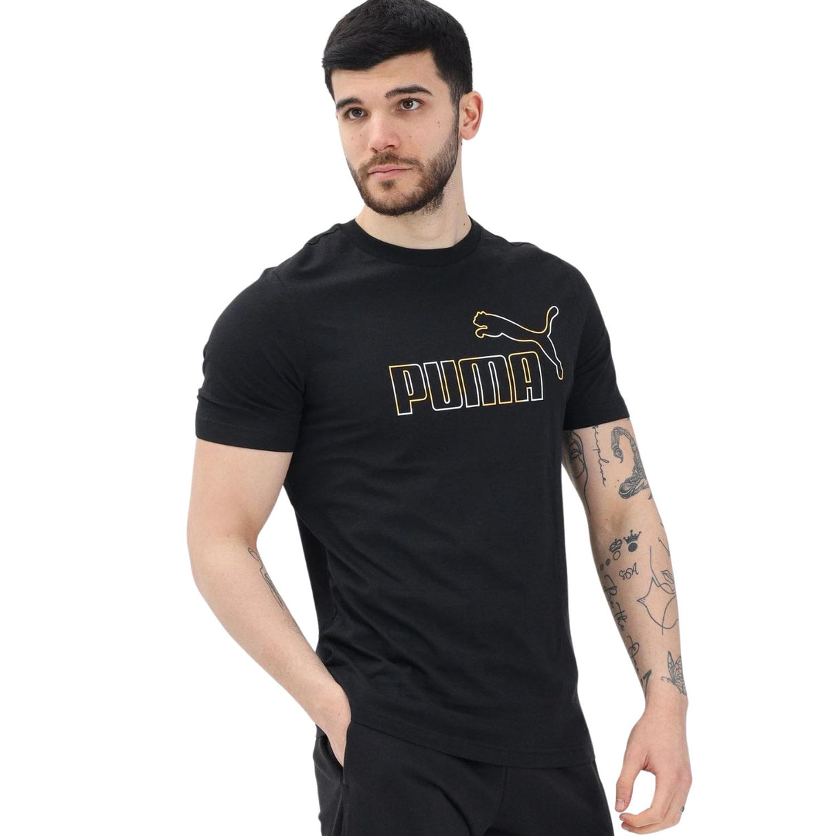 T-SHIRT PUMA 688913 01 ESSENTIALS PIQUE COTONE NERO
