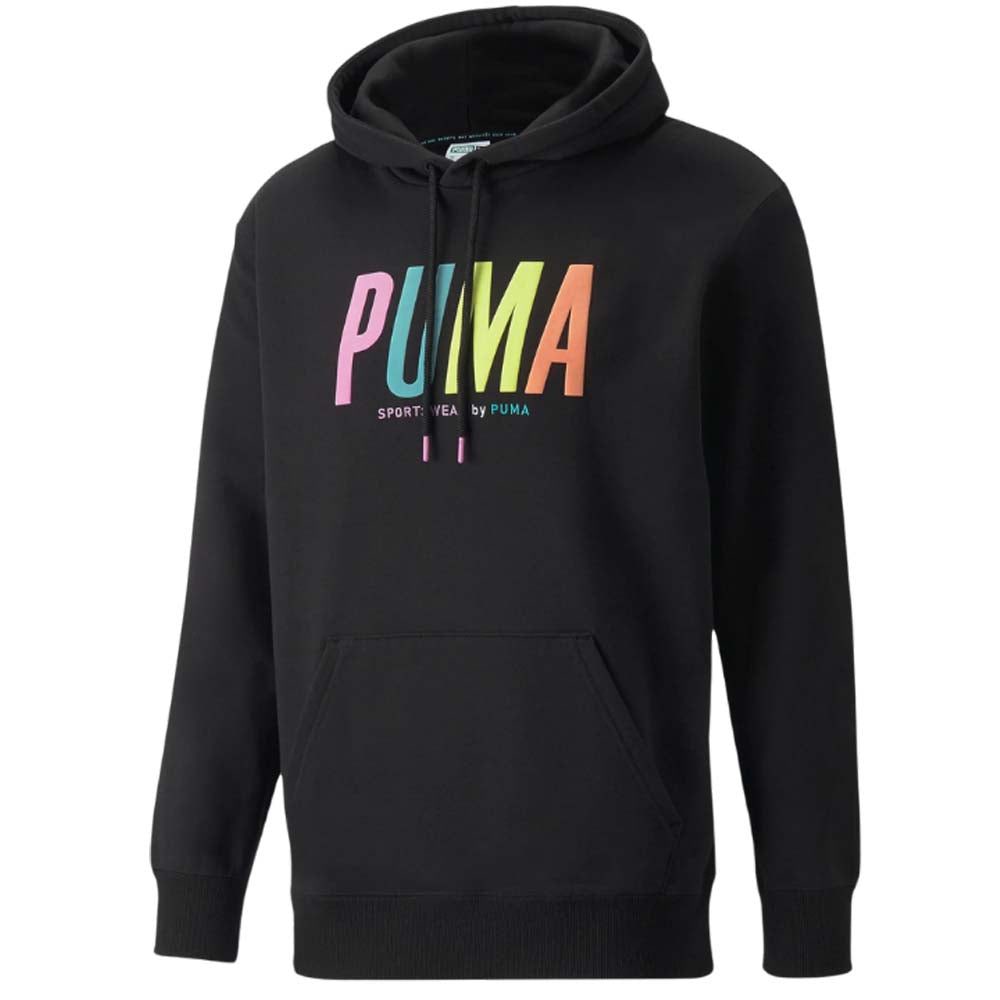 Sweat-shirt en coton brossé graphique PUMA 533621