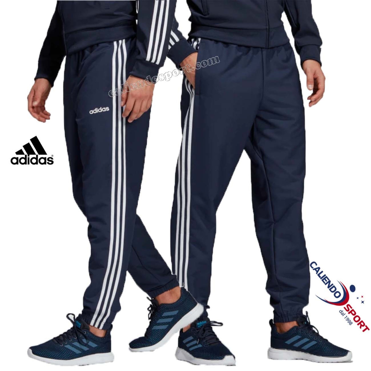 PANTALON COUPE-VENT 3 BANDES ESSENTIALS BLEU ADIDAS DU0453