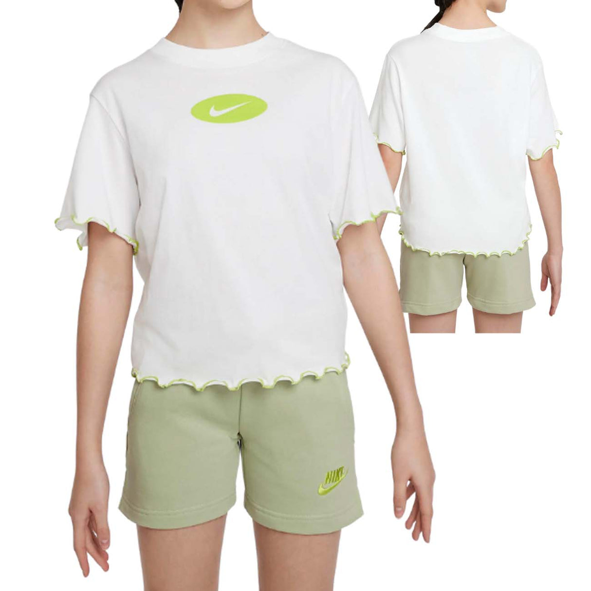 T-SHIRT BAMBINE NIKE DQ4392-100 DRI FIT BIANCO