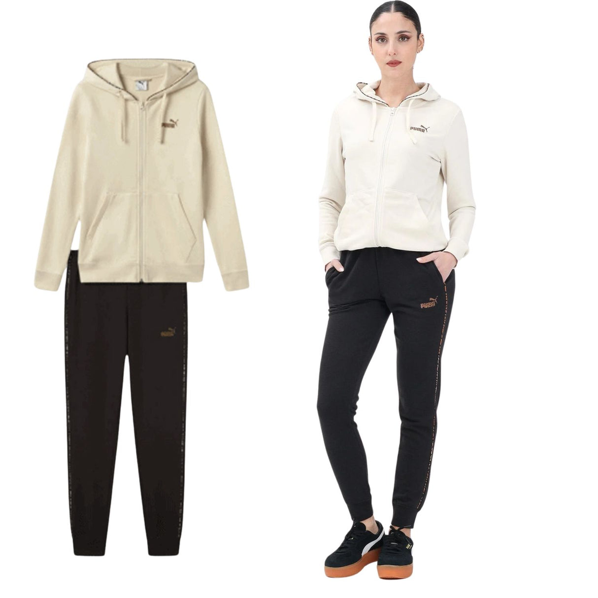 TUTA DONNA PUMA 689001 87 ANIMAL COTONE GARZATO